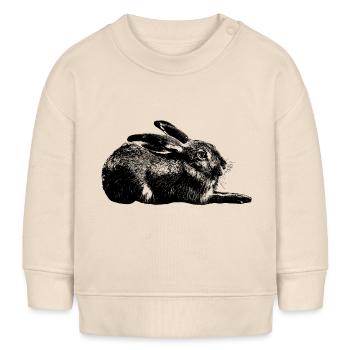 Hase / european hare / rabbit - Baby Sweatshirt by Stanley/Stella - soft Ecru - Front