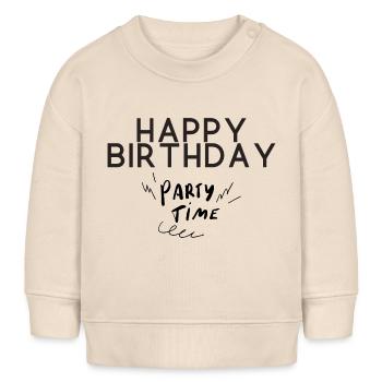 Happy Birthday - Baby Organic Sweatshirt Baby Changer von Stanley/Stella - Natur - Vorne