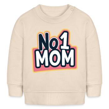 Nummer 1 Mama – Bunt & Liebevoll Muttertag - Baby Organic Sweatshirt Baby Changer von Stanley/Stella - Natur - Vorne