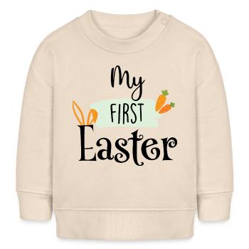 My First Easter – Adorable and unforgettable - Baby Sweatshirt by Stanley/Stella - soft Ecru - Front