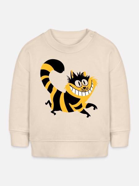 Lächelnde Katze - Baby Organic Sweatshirt Baby Changer von Stanley/Stella - Natur