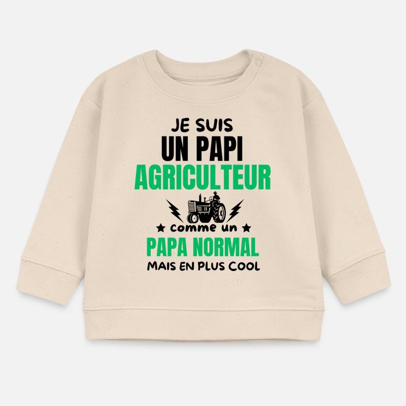 PAPI AGICULTEUR Sweat bébé bio Stanley/Stella