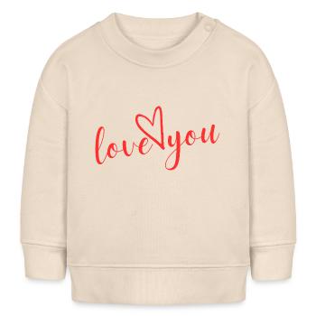 love you - Baby Sweatshirt by Stanley/Stella - soft Ecru - Front