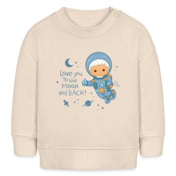 Unser Sandmännchen - Love you to the moon and back - Baby Organic Sweatshirt Baby Changer von Stanley/Stella - Natur - Vorne