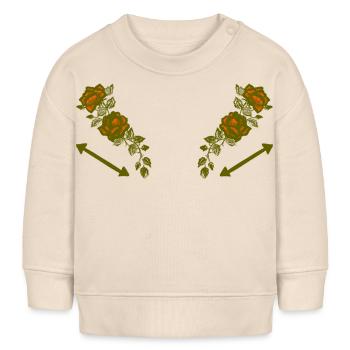 Western Rose - avant vintage rétro country - Sweat bébé bio Stanley/Stella - écru doux - Devant
