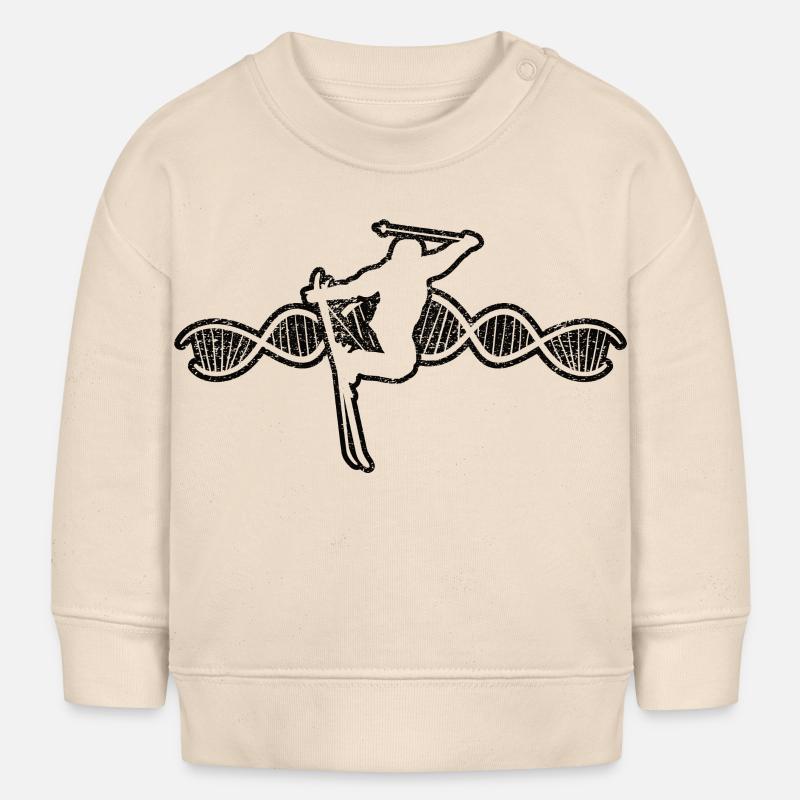Ski Design Skieur Ski Tenue De Ski - Sweat bébé bio Stanley/Stella - écru doux