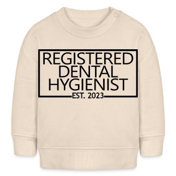 Diplôme d’hygiéniste dentaire agréé Est. 2023 - Sweat bébé bio Stanley/Stella - écru doux - Devant
