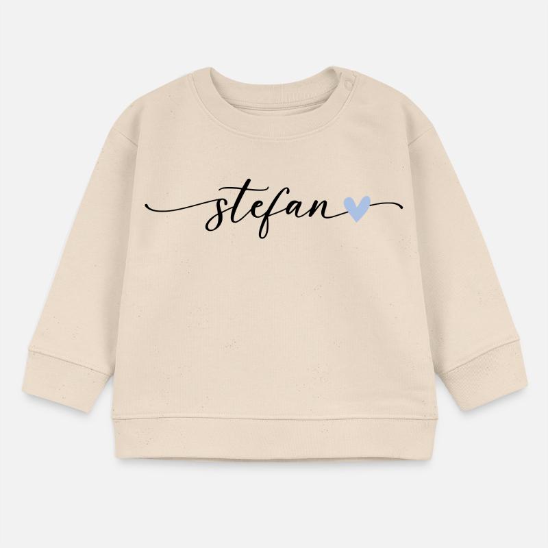 Stefan Name Calligraphy Font Baby Sweatshirt by Stanley/Stella