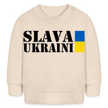 Slava ukraini - Baby Organic Sweatshirt Baby Changer von Stanley/Stella - Natur - Vorne
