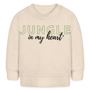 La jungle dans mon cœur - Sweat bébé bio Stanley/Stella - écru doux - Devant
