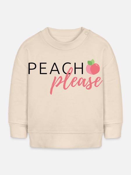 Sommerliches Frucht-Design "Peach Please" - Baby Organic Sweatshirt Baby Changer von Stanley/Stella - Natur