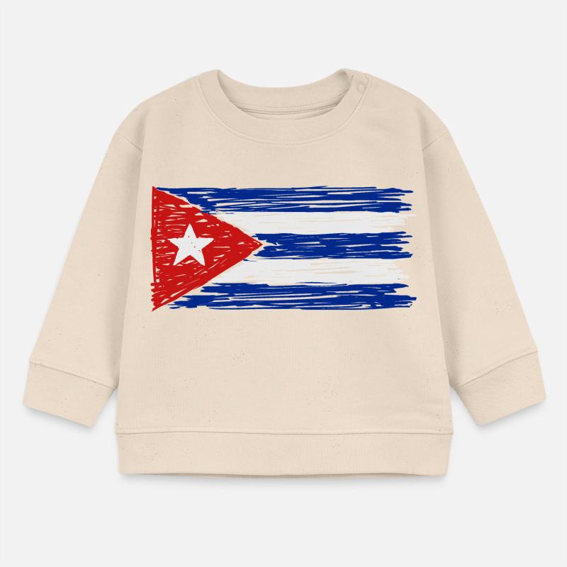 Drapeau de Cuba Sweat bébé bio Stanley/Stella