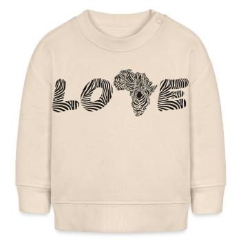 Love to wild zebras Africa - Baby Organic Sweatshirt Baby Changer von Stanley/Stella - Natur - Vorne