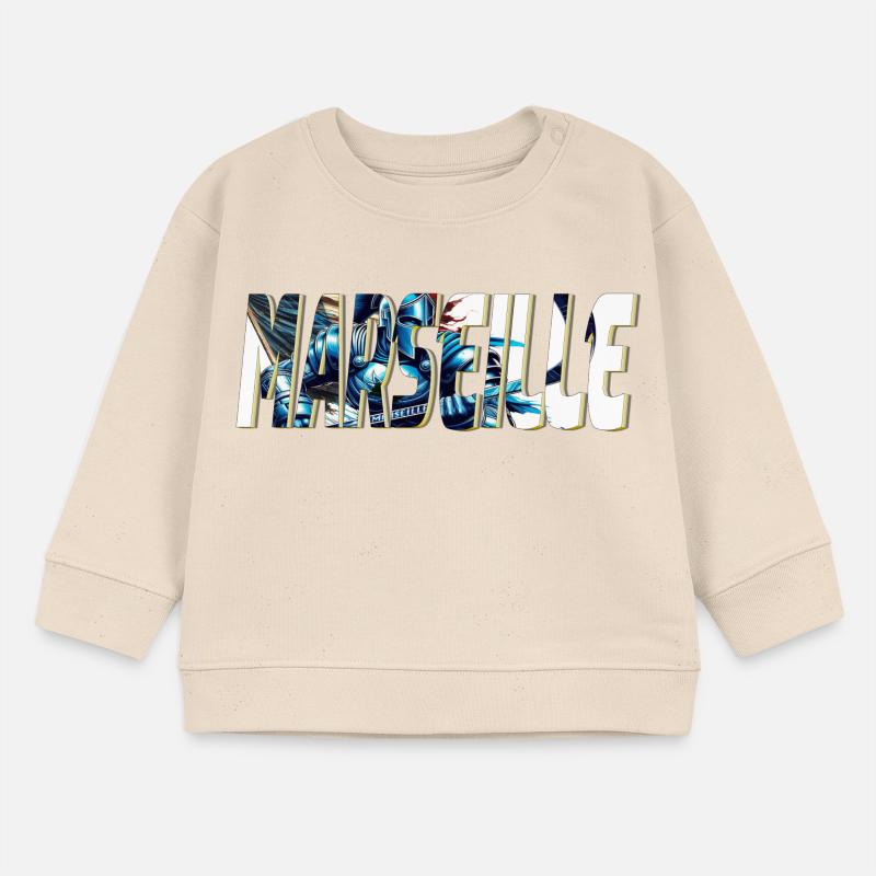 Marseille stylized comic book design Baby Sweatshirt by Stanley/Stella