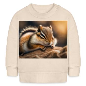 Animaux mignons en hibernation – tamia - Sweat bébé bio Stanley/Stella - écru doux - Devant