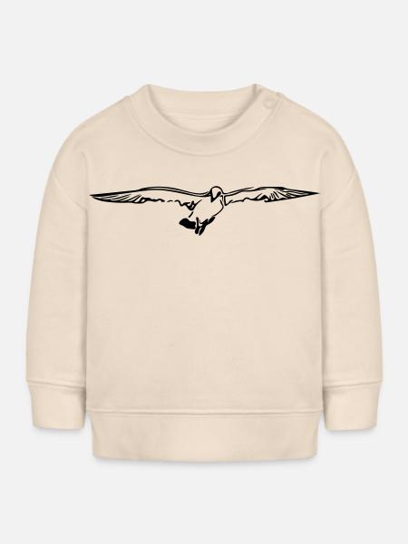 mouette - Sweat bébé bio Stanley/Stella - écru doux