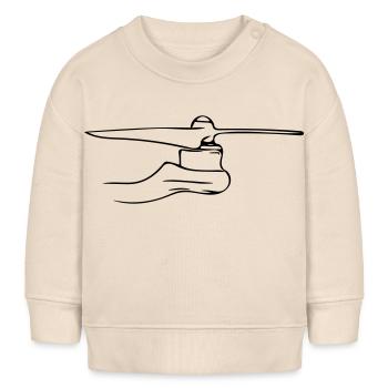 Drohne Rotor - Baby Organic Sweatshirt Baby Changer von Stanley/Stella - Natur - Vorne