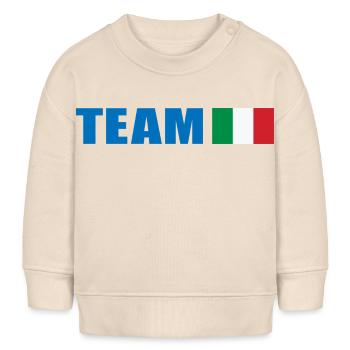 Support-Team Italien - Baby Organic Sweatshirt Baby Changer von Stanley/Stella - Natur - Vorne