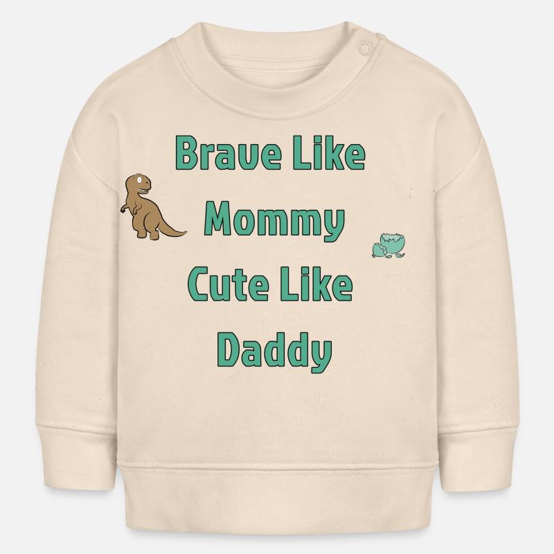 Courageux comme maman - Sweat bébé bio Stanley/Stella - écru doux