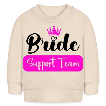 bride support team - Baby Organic Sweatshirt Baby Changer von Stanley/Stella - Natur - Vorne