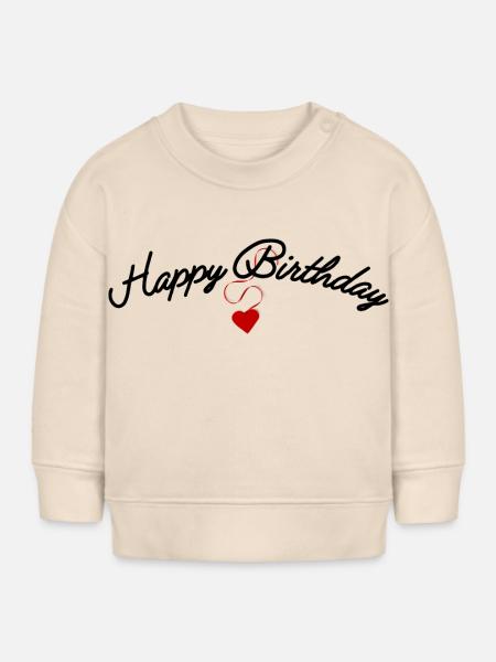 Happy Birthday - Baby Organic Sweatshirt Baby Changer von Stanley/Stella - Natur