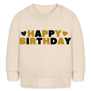 Happy Birthday - Baby Organic Sweatshirt Baby Changer von Stanley/Stella - Natur - Vorne