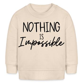 NOTHING IS IMPOSSIBLE - Baby Organic Sweatshirt Baby Changer von Stanley/Stella - Natur - Vorne