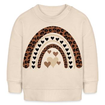 boho rainbow print rainbow neutral col - Baby Organic Sweatshirt Baby Changer von Stanley/Stella - Natur - Vorne