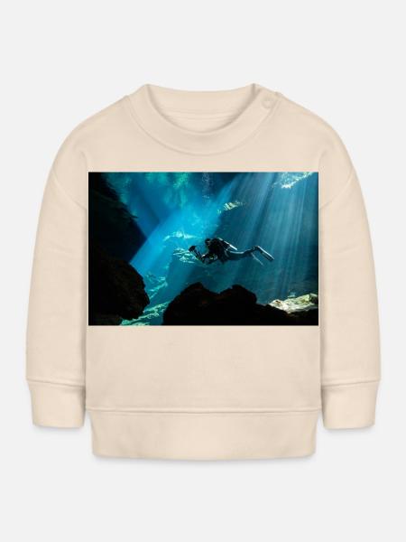 Mexiko Cenote - Baby Organic Sweatshirt Baby Changer von Stanley/Stella - Natur
