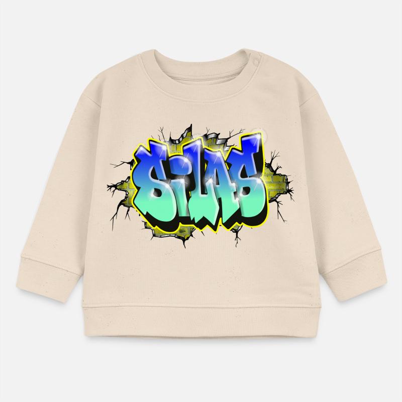 Graffiti SILAS scratch gift ANNIVERSAIRE NAISSANCE Sweat bébé bio Stanley/Stella