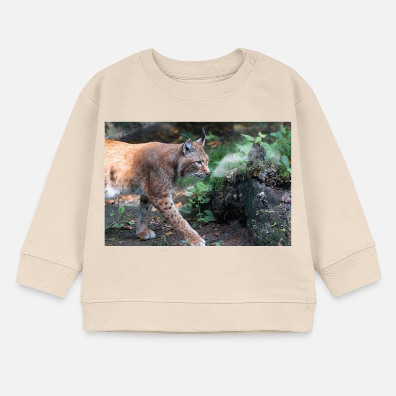 Eurasischer Luchs oder Nördlicher Luchs Baby Organic Sweatshirt Baby Changer von Stanley/Stella