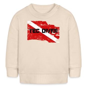 TEC DIVER - Sweat bébé bio Stanley/Stella - écru doux - Devant