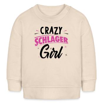 Crazy Schlager Girl - Frau Mädchen - Baby Organic Sweatshirt Baby Changer von Stanley/Stella - Natur - Vorne