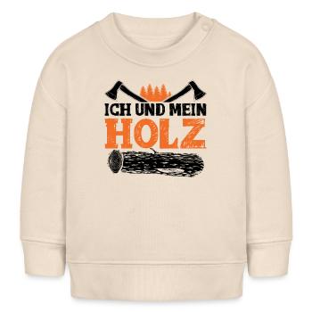 Ich und mein Holz - Baby Organic Sweatshirt Baby Changer von Stanley/Stella - Natur - Vorne
