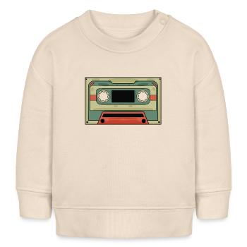 Cassette Tapes Mixtape Vintage Retro Cassette - Baby Organic Sweatshirt Baby Changer von Stanley/Stella - Natur - Vorne