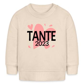 Tante 2023 - Werdende Tante - Tante werden - Baby Organic Sweatshirt Baby Changer von Stanley/Stella - Natur - Vorne