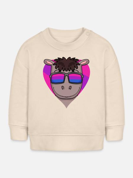 Bisexuell Pferd Geschenk - Baby Organic Sweatshirt Baby Changer von Stanley/Stella - Natur