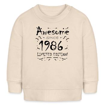 1986 - Fantastique depuis 1986 - Né en 1986 - Sweat bébé bio Stanley/Stella - écru doux - Devant