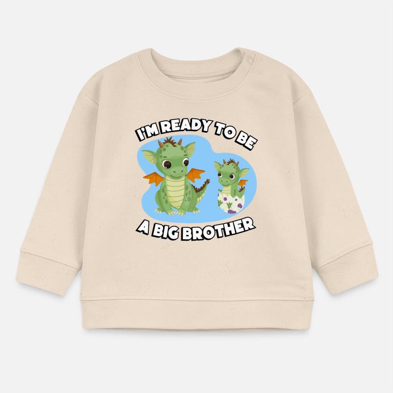 Ich Bin Bereit, Ein Großer Bruder Zu Sein Baby Organic Sweatshirt Baby Changer von Stanley/Stella