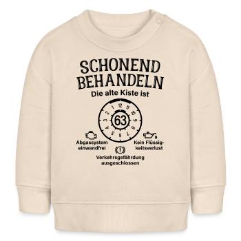 63. Geburtstag Schonend Behandeln Alte Kiste 63 - Baby Organic Sweatshirt Baby Changer von Stanley/Stella - Natur - Vorne