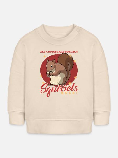 Süße Eichhörnchen Grauhörnchen Hörnchen Geschenk - Baby Organic Sweatshirt Baby Changer von Stanley/Stella - Natur
