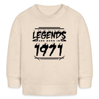 1971 - Jahrgang 1971 - Baujahr 1971 - Baby Organic Sweatshirt Baby Changer von Stanley/Stella - Natur - Vorne