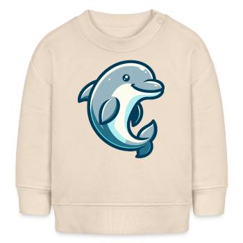 Delphin-Figur - Baby Organic Sweatshirt Baby Changer von Stanley/Stella - Natur - Vorne