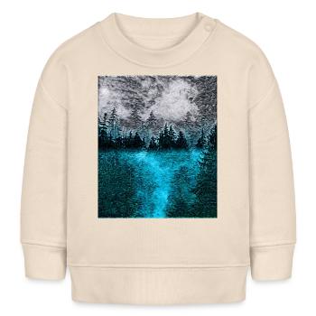 Tranquil Forest at Night - Baby Sweatshirt by Stanley/Stella - soft Ecru - Front