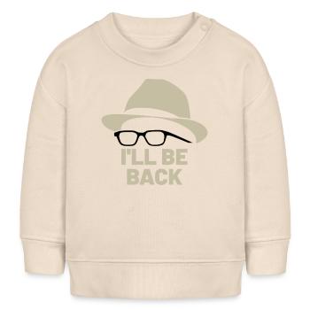 Honecker, Hut Brille, I'll be back, DDR, Ostalgie - Baby Organic Sweatshirt Baby Changer von Stanley/Stella - Natur - Vorne