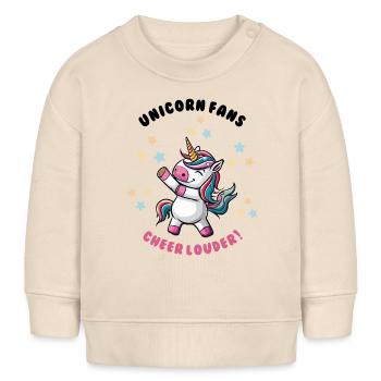 Les fans de licornes applaudissent plus fort - Sweat bébé bio Stanley/Stella - écru doux - Devant