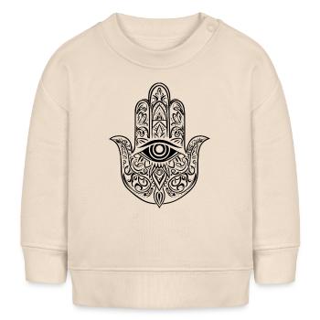 Hamsa - Hand der Fatima - Schutz und Segen - Baby Organic Sweatshirt Baby Changer von Stanley/Stella - Natur - Vorne