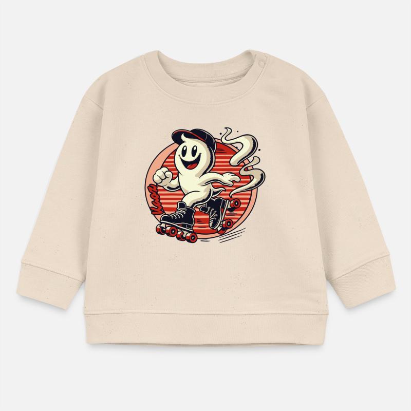 Stinkender kleiner Geist auf Rollschuhen Baby Organic Sweatshirt Baby Changer von Stanley/Stella