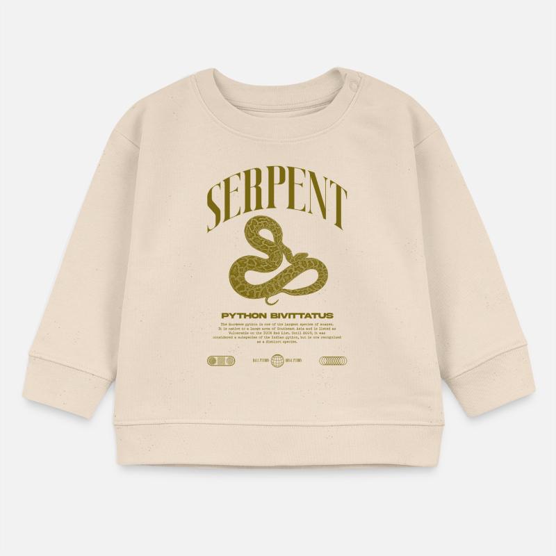 Burmese Python Modern Reptile Keeper Streetwear Baby Sweatshirt by Stanley/Stella