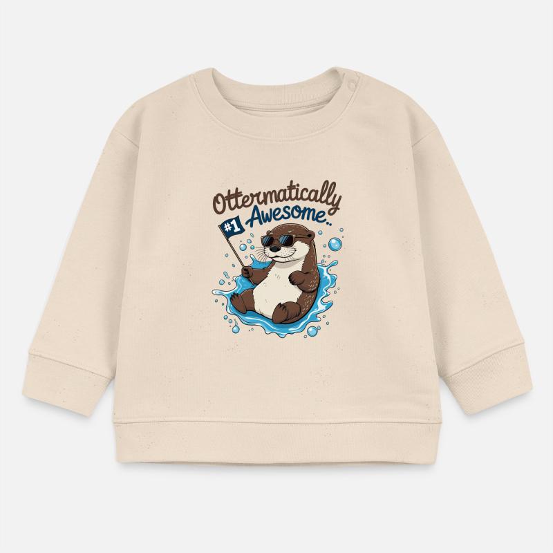 Cute Otter for Kids – Funny Birthday Design Baby Sweatshirt by Stanley/Stella